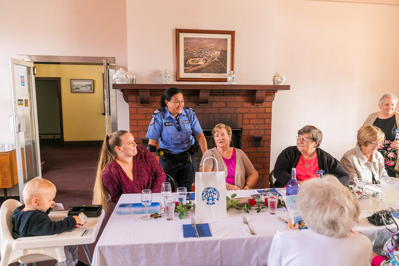 Koorda's new police sergeant Lily Unasa joins the CWA ladies for lunch