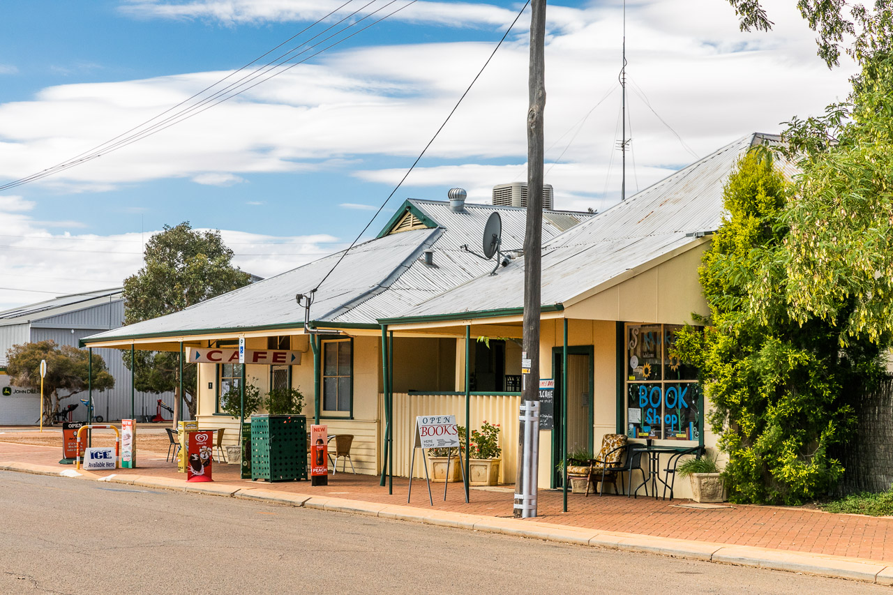 The cafe and the book shop in Mukinbudin, WA