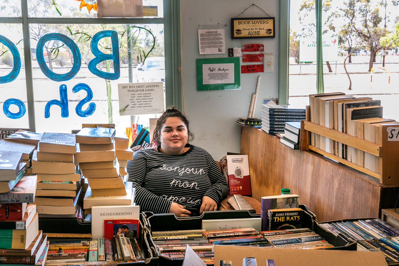 The bookshop run by the Mukinbudin Shire