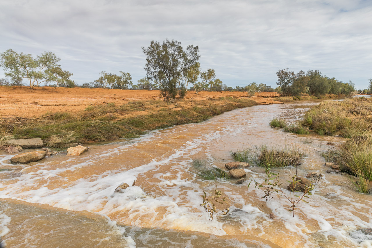 Crossing the river in remote WA after the rain