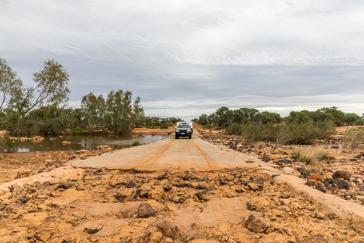 Crossing the Wooramel River, Western Australia