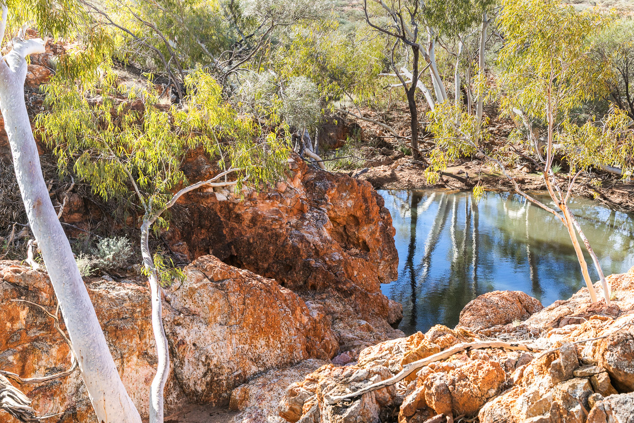A good 4wd track leads to Nunnery Pool at Carey Downs