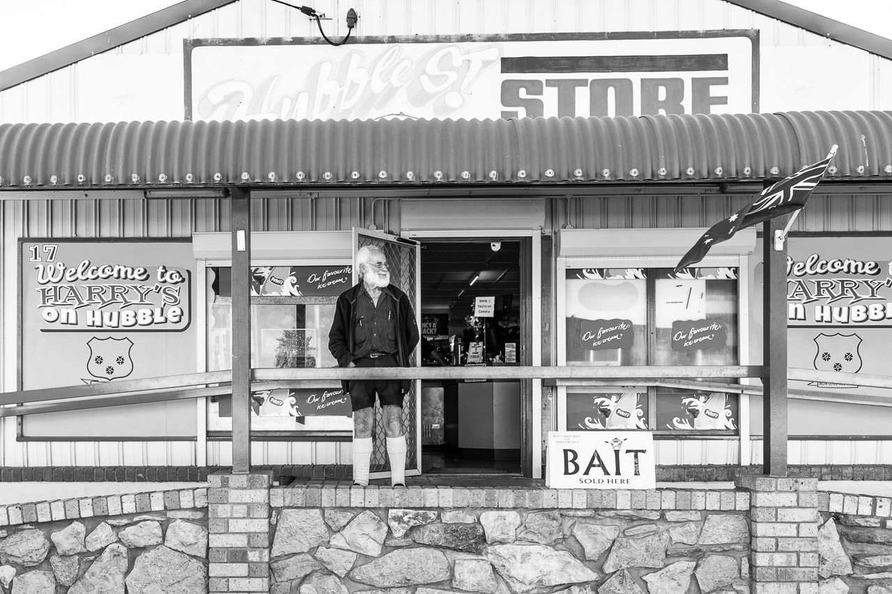 Dr Harry at his general store on Hubble Street in Carnarvon