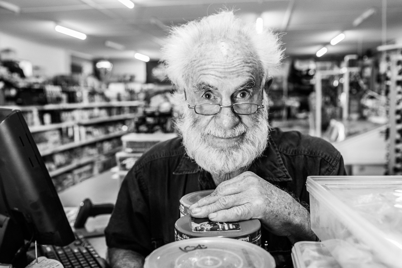 Retired vet, Dr Harry Sneddon, now owns and operates the general store in Carnarvon