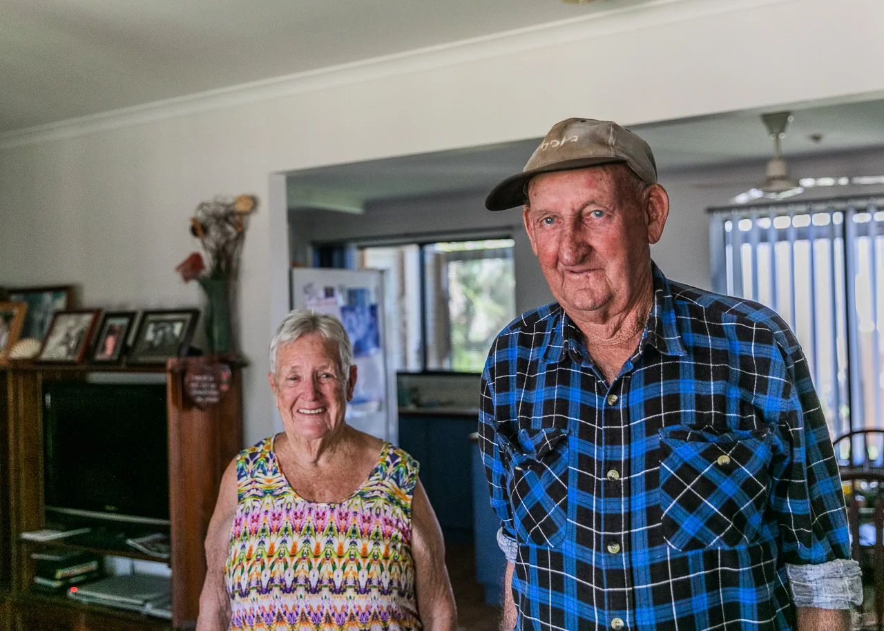 Elderly couple at home