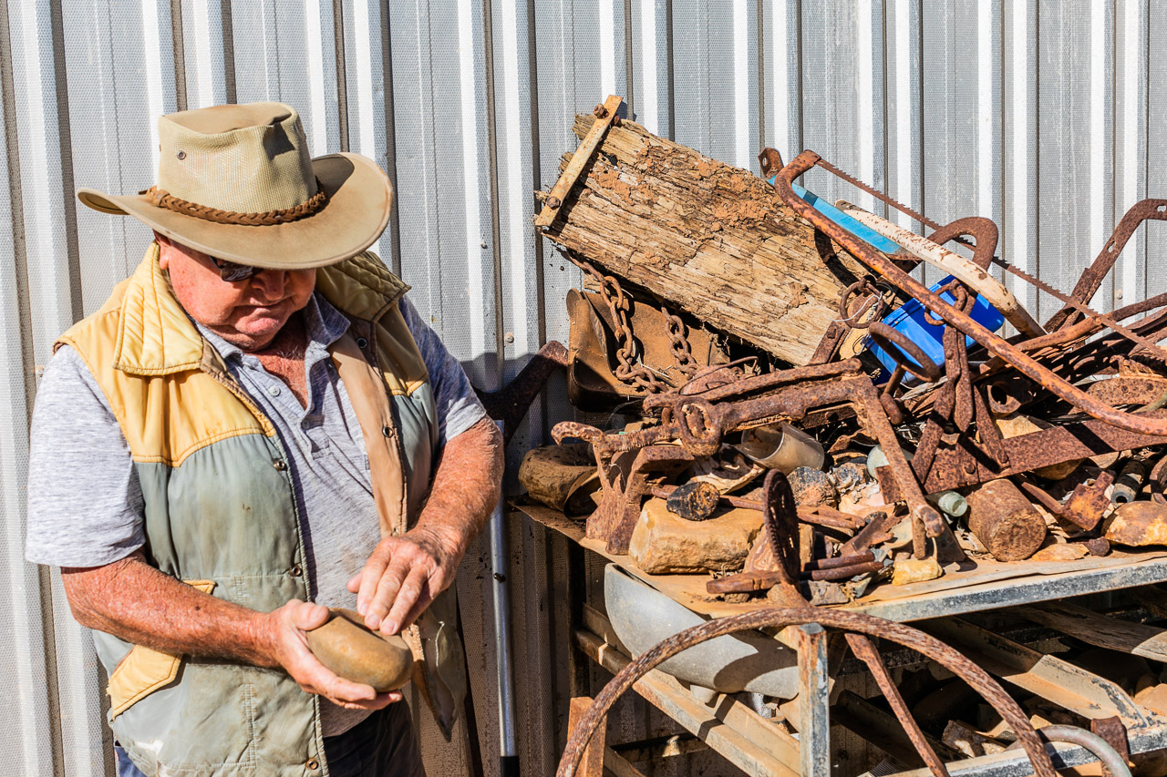 Collection of objects found in the outback of Western Australia