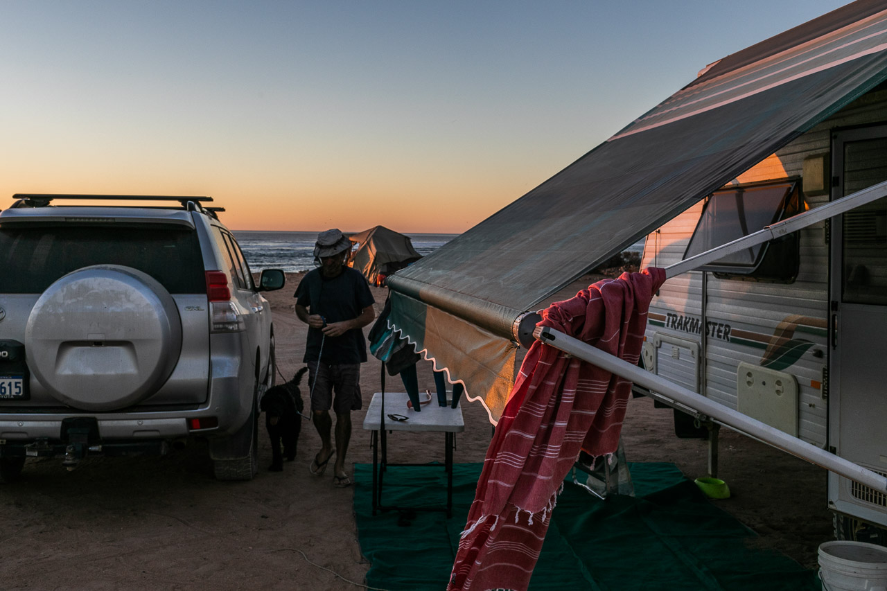 Off road camping adventures at 3 mile camp, Gnaraloo Station in WA