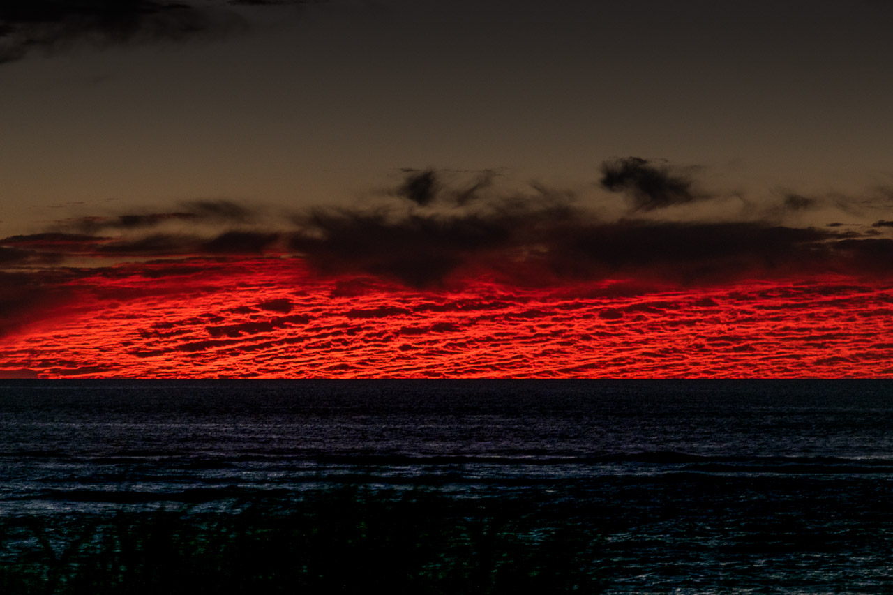 Rich red sunset on the west coast of Australia