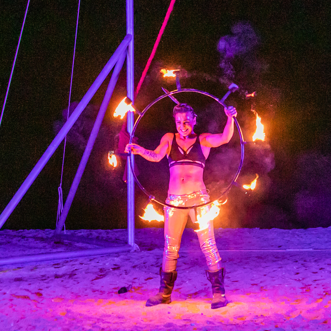 Consummate performer Theaker von Ziarno at the Ningaloo Whale Shark Festival