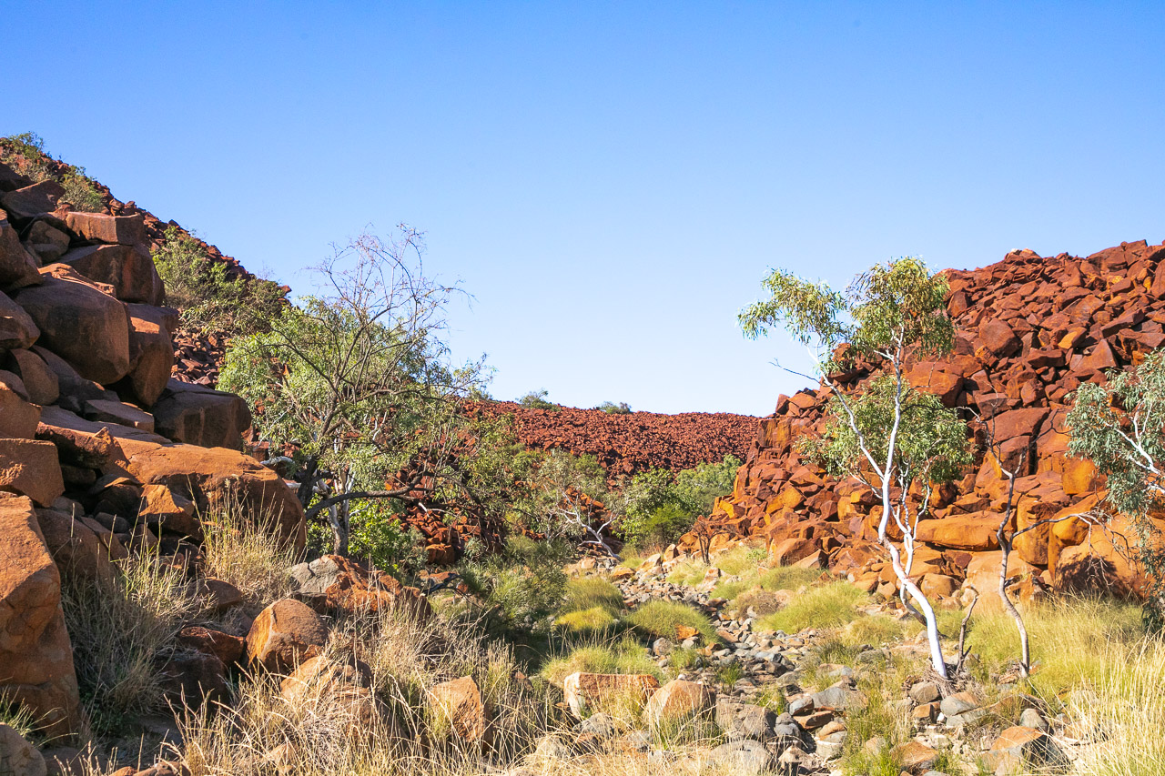 The breathtaking Deep Gorge on the Burrup Peninsula near Dampier in Western Australia