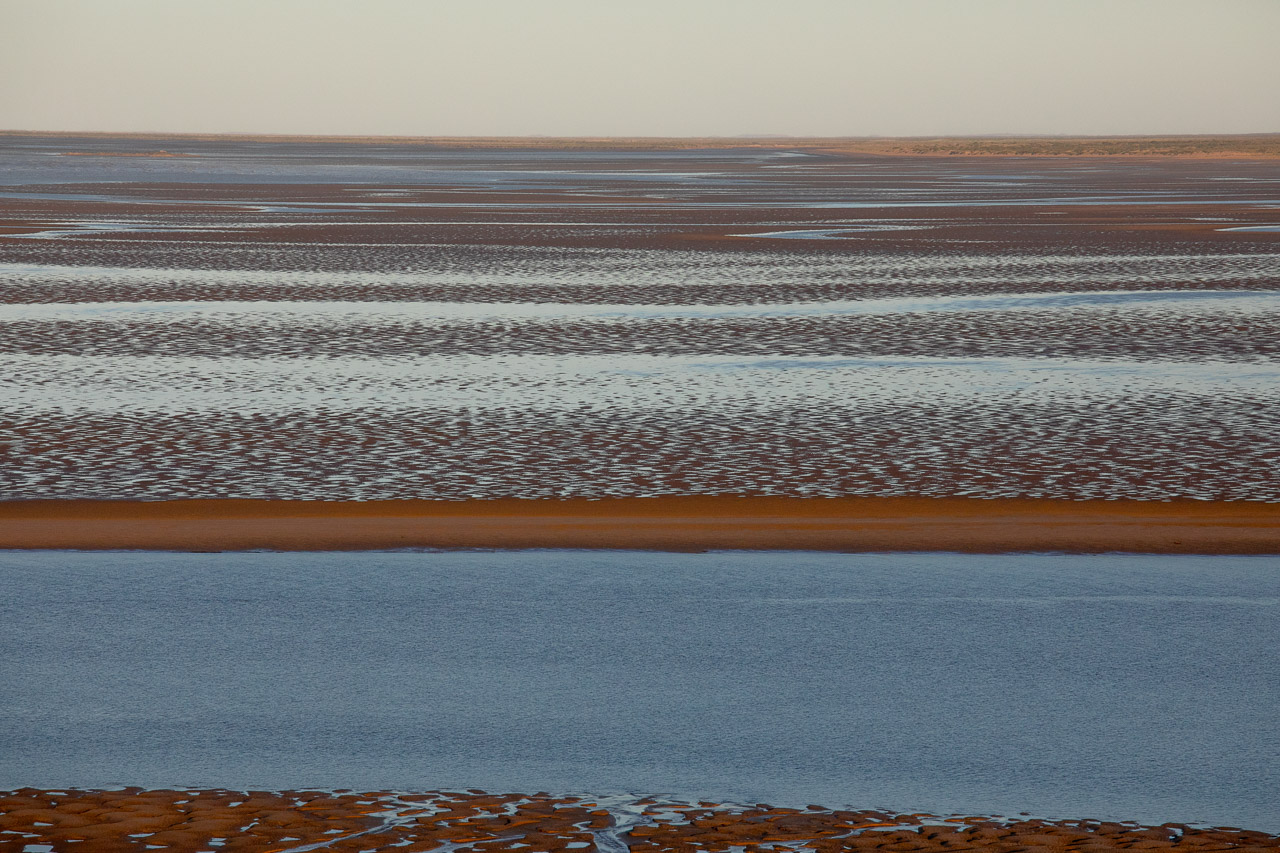 Patterns, shapes and textures at low tide in Cossack in Western Australia