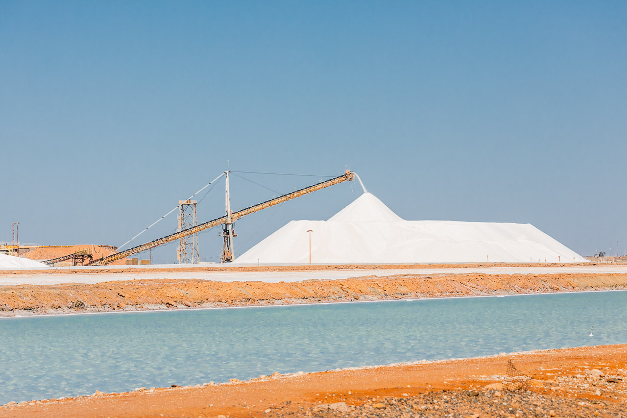 Stock pile of salt in Port Hedland