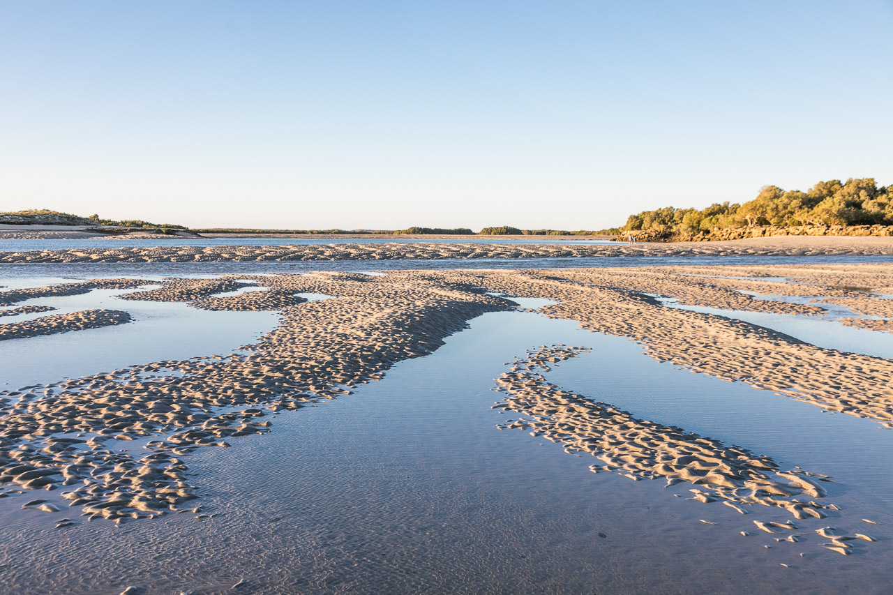 Sand patterns at low tide at Port Smith lagoon in the Pilbara
