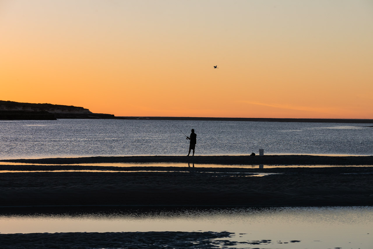 Fishing at sunset in the Pilbara WA