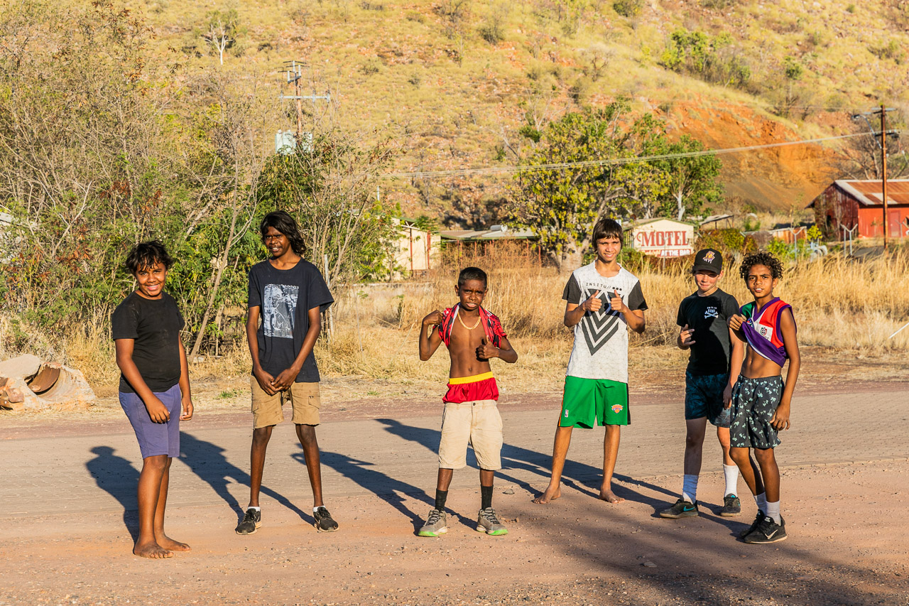 Aboriginal boys in Wyndham, Western Australia