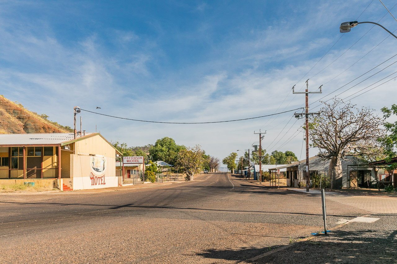 The main street in Wyndham Port, WA