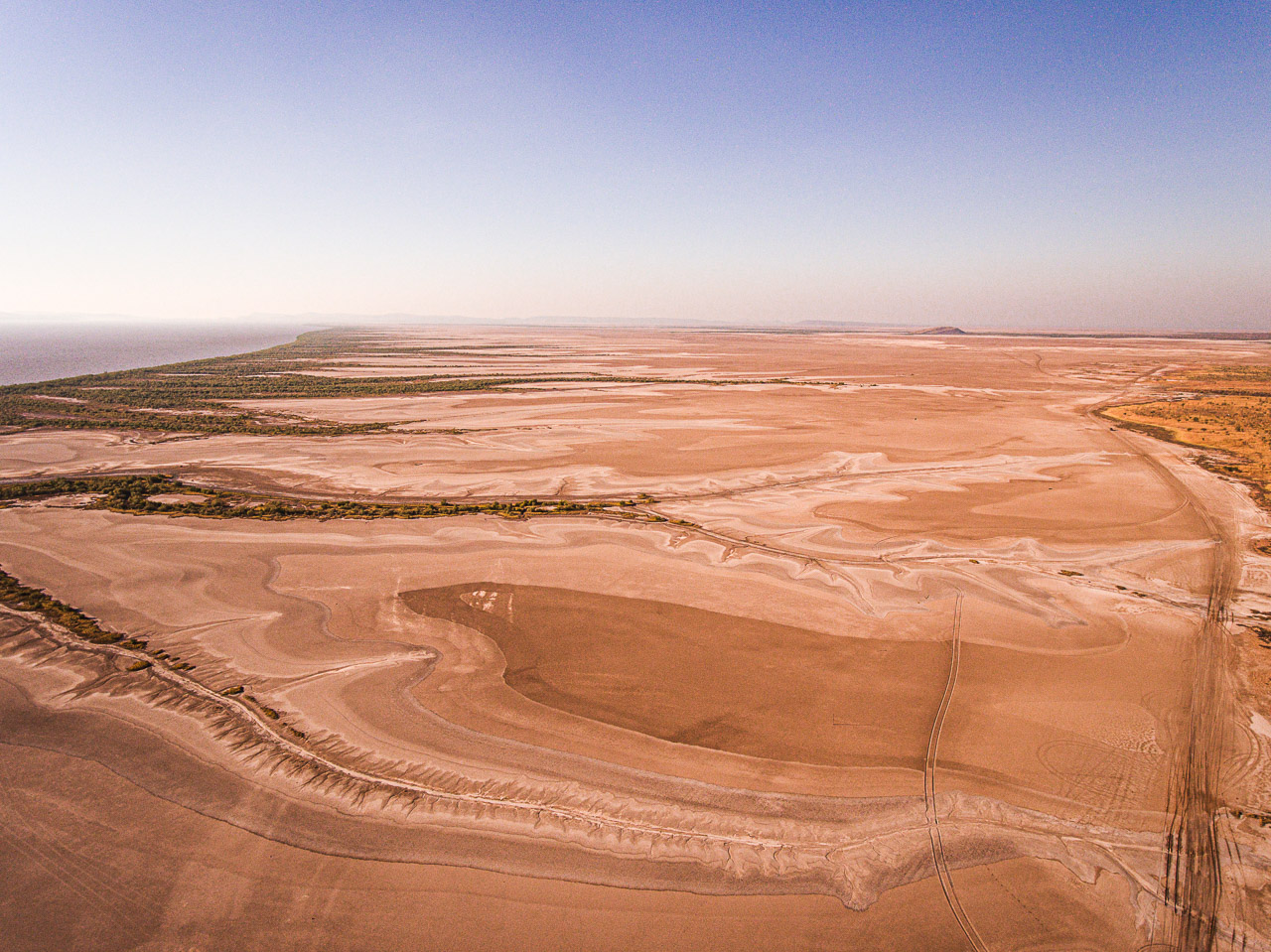Drone image of the tidal plains in Wyndham in WA's Kimberley region
