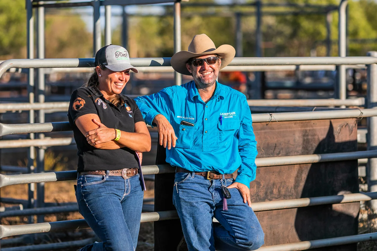 Catching up with friends at the Broome Rodeo