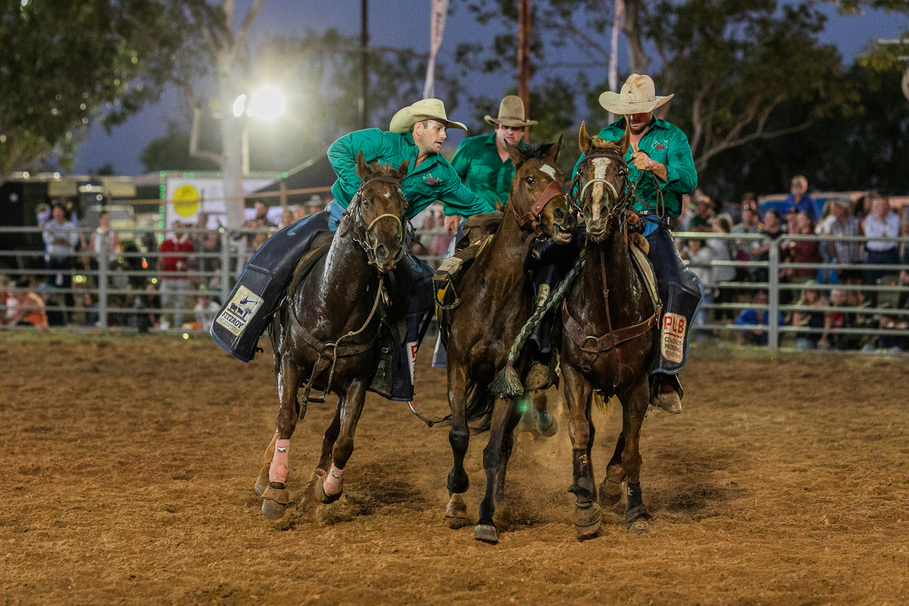 The wranglers doing their job at the Broome Rodeo