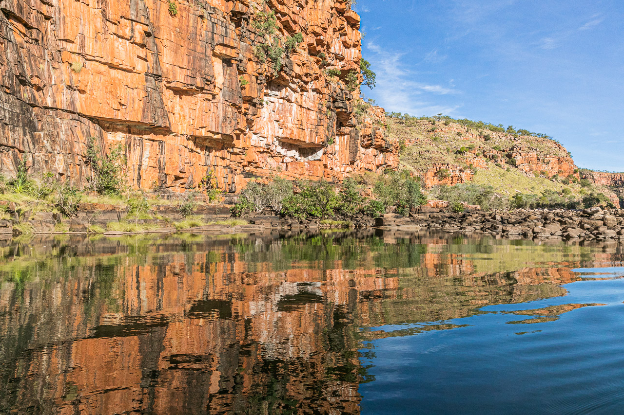 Chamberlain Gorge - rock reflections in the still water