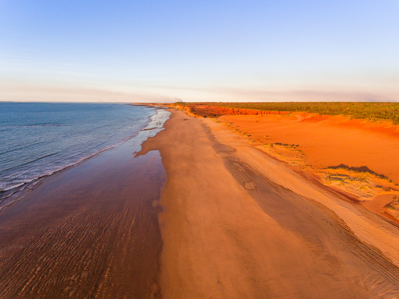 Drone image of the coast on the Dampier Peninsula