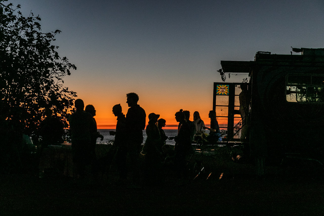 Social gatherings at sunset in Broome