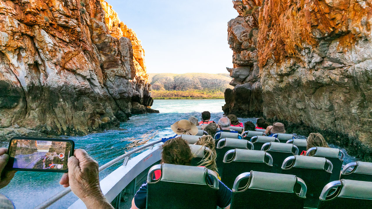 Going through the Horizontal Falls in Western Australia