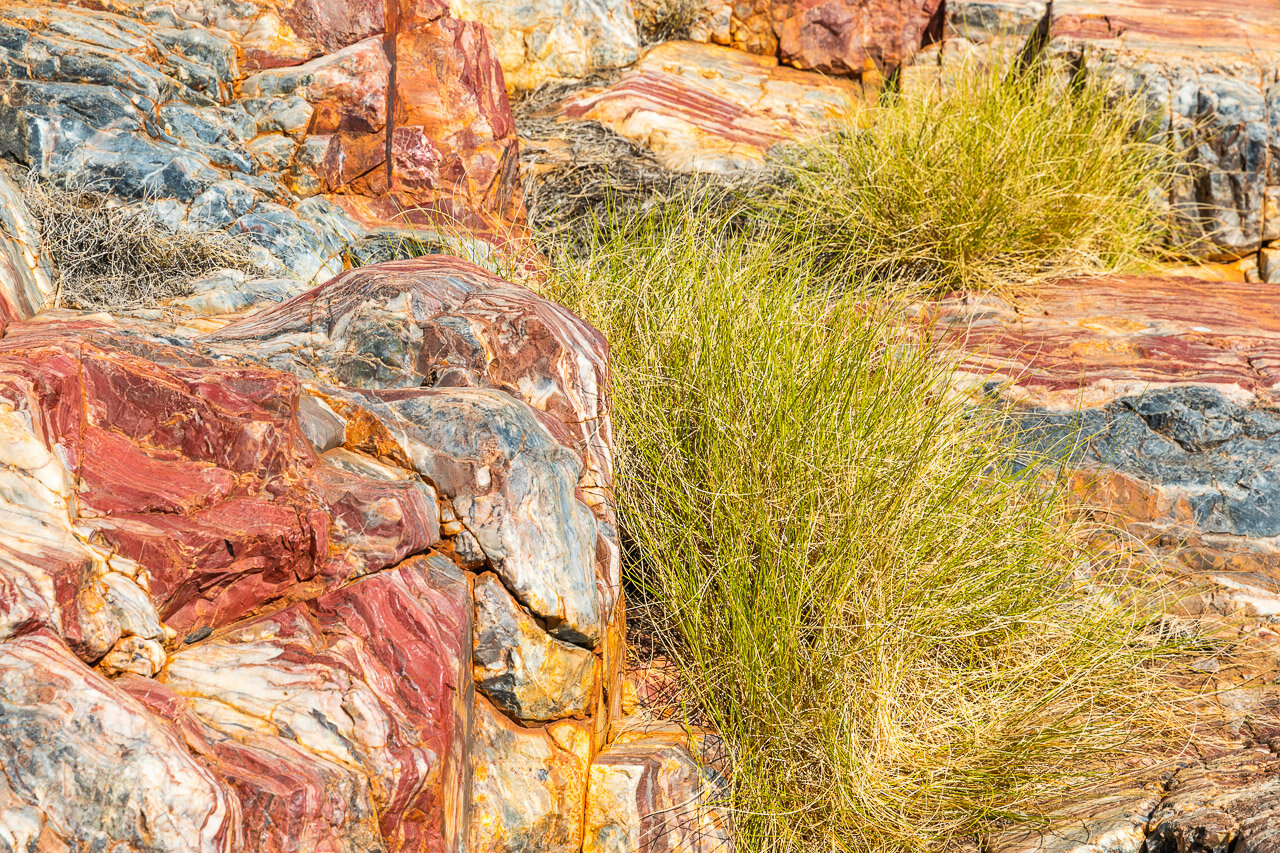 The amazing colours of jasper in Marble Bar, outback Western Australia