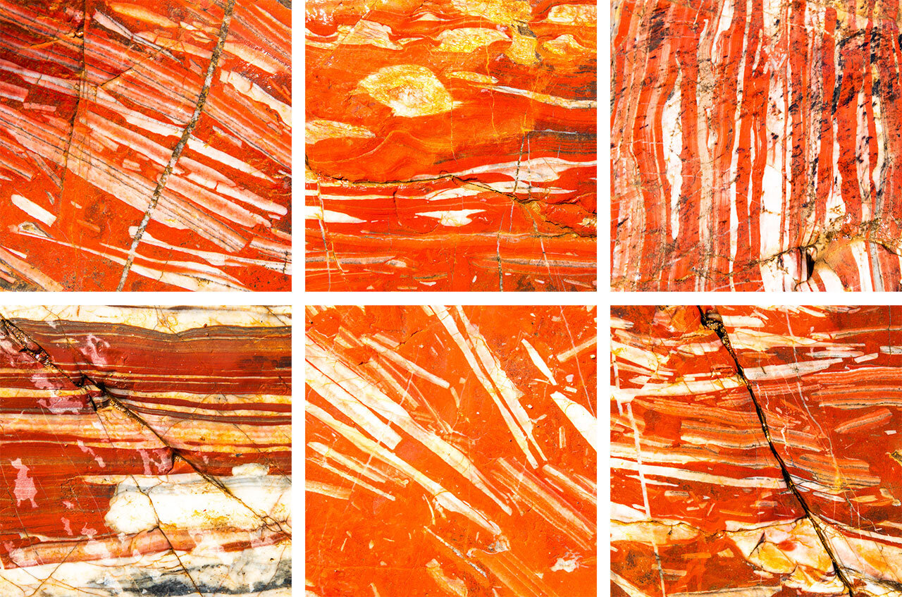The vibrant colours and patterns in jasper found near Marble Bar