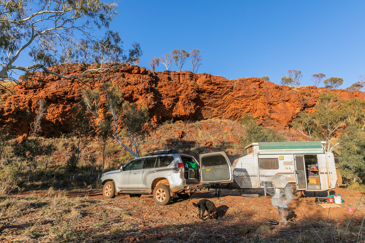 Our beautiful, secluded bush camp near Newman in WA’s Pilbara