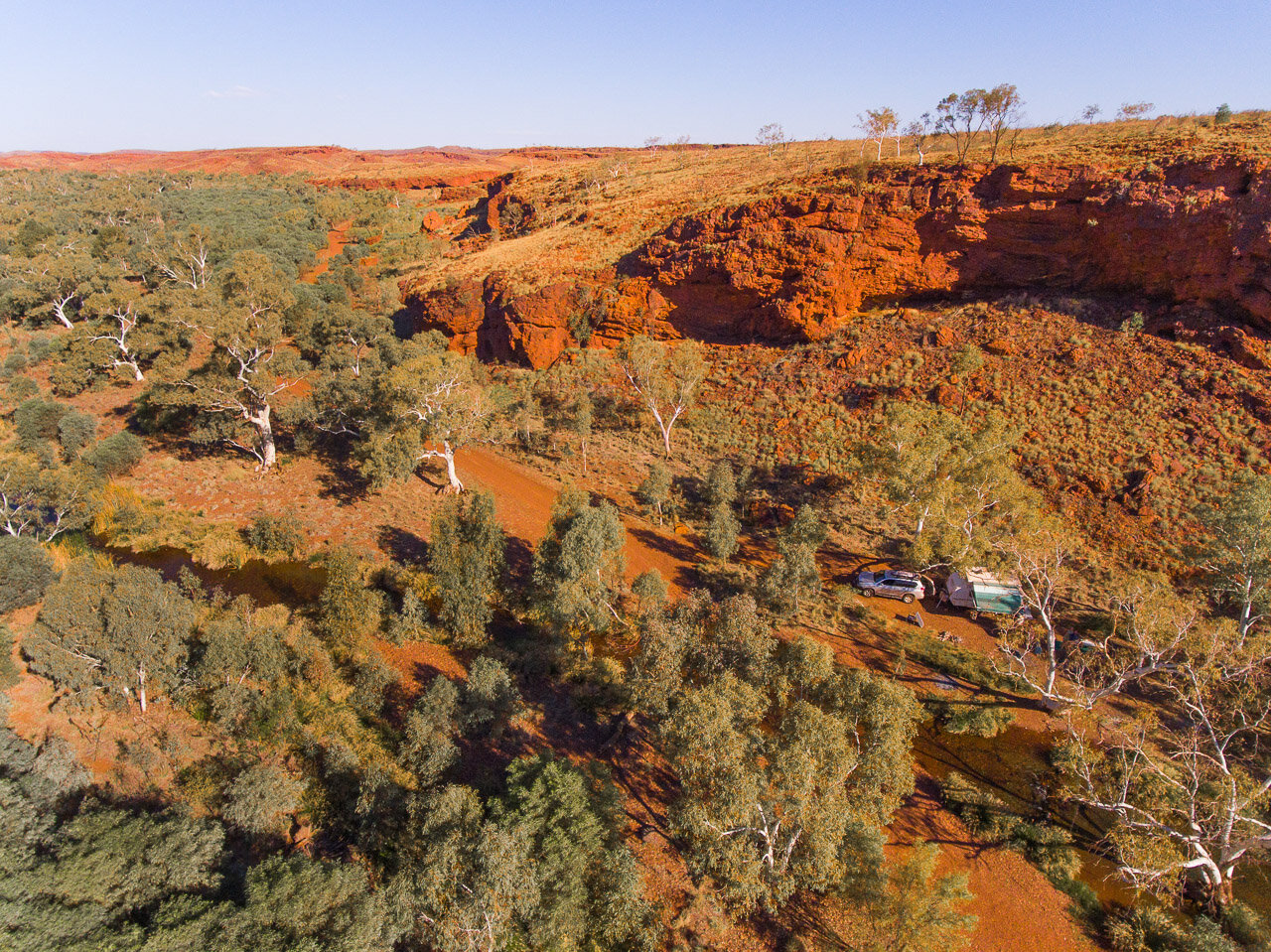It's still possible to find secluded bush camps in WA's Pilbara region