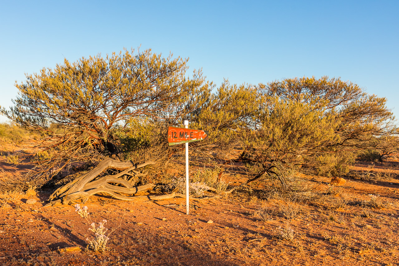Outback road sign to Twelve Mile