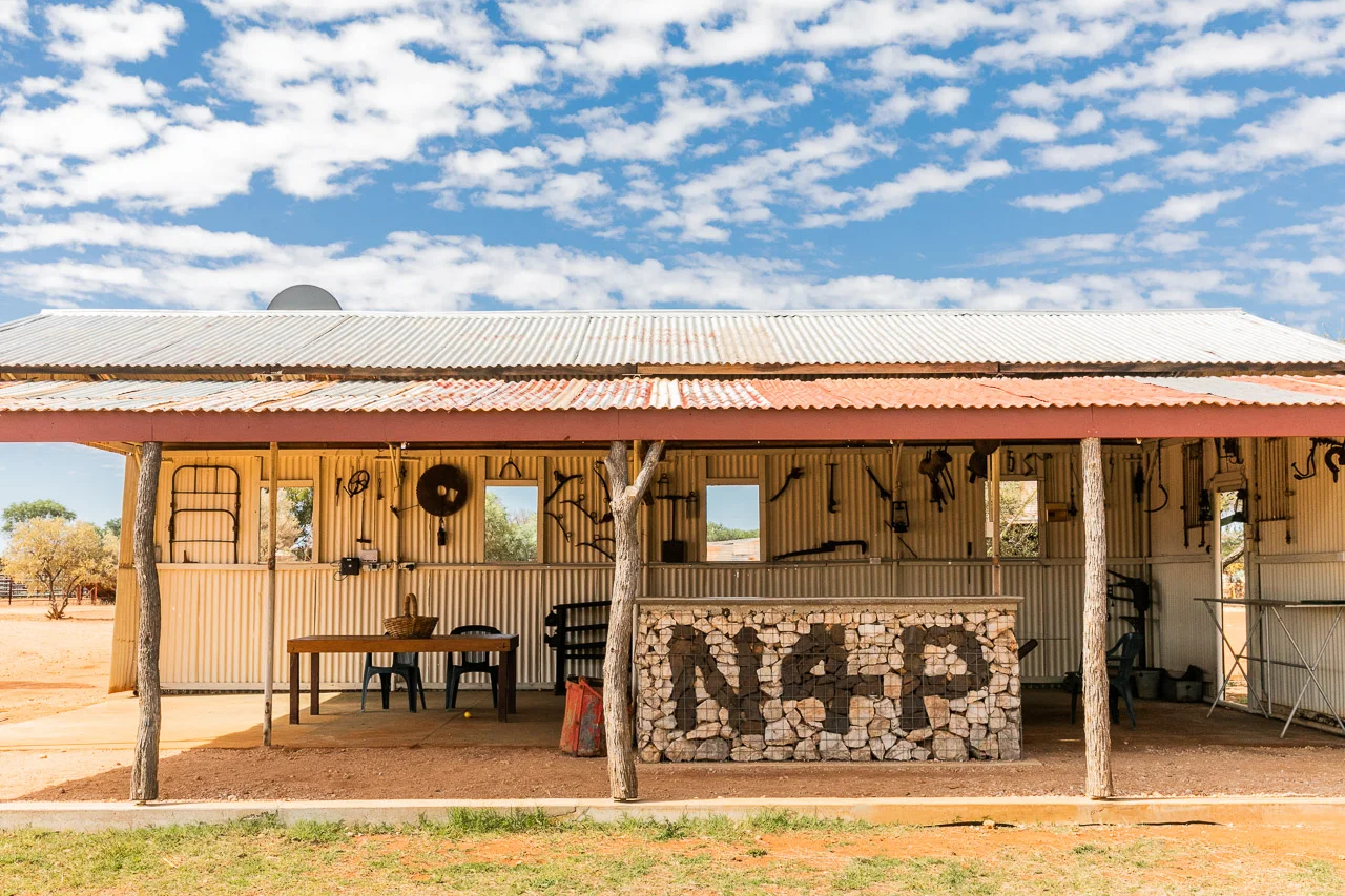 The barbecue area at Nallan Station in the Goldfields