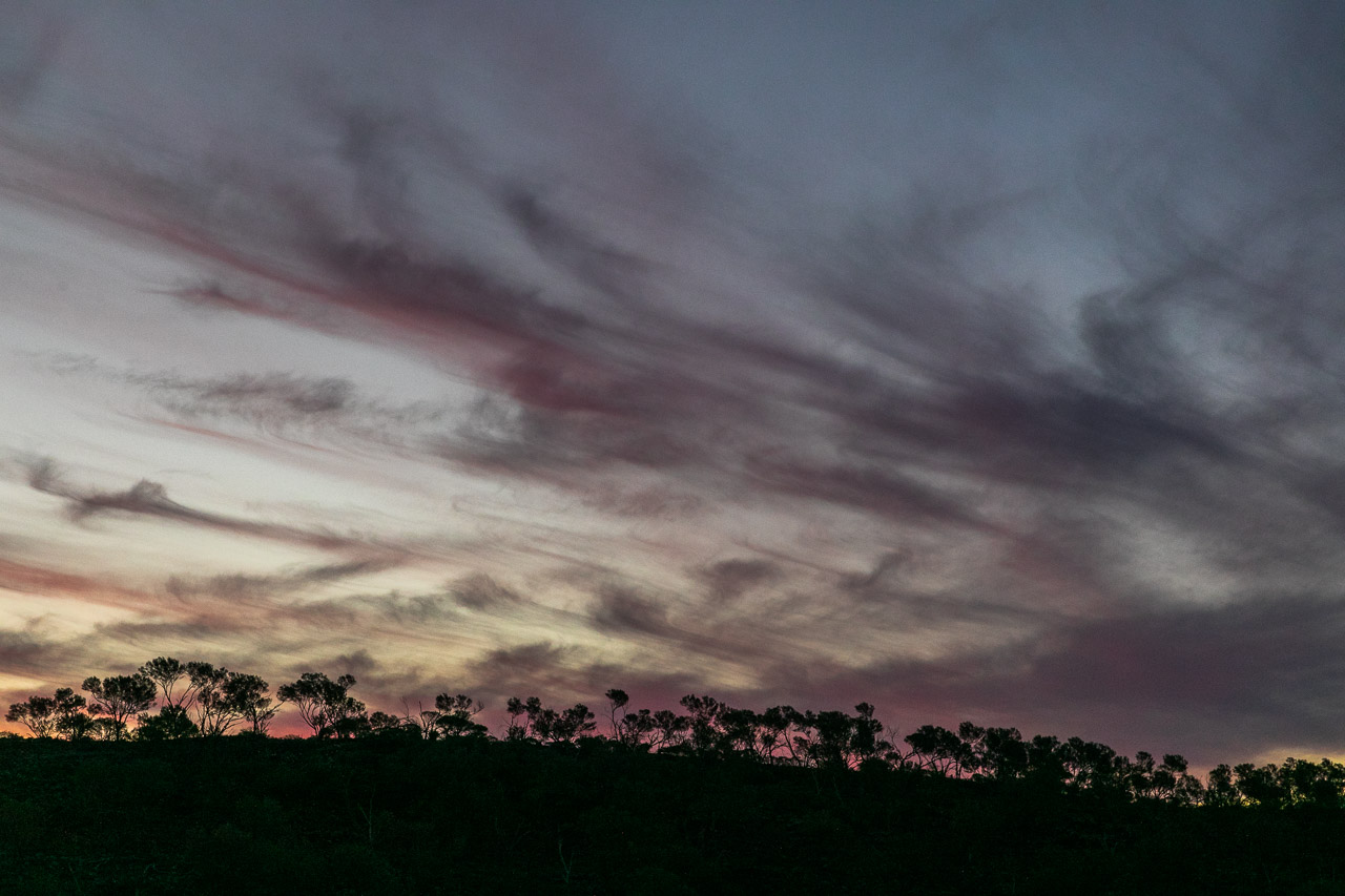Interesting skies in the Goldfields at sunset