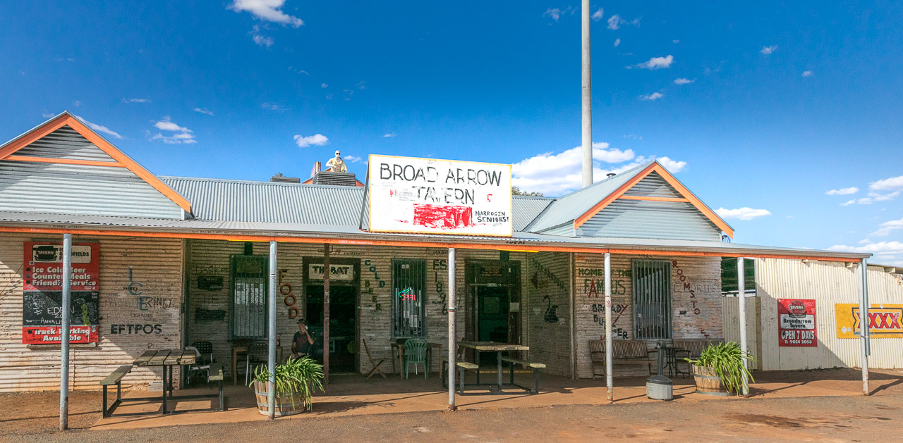 The infamous Broad Arrow Tavern in the Goldfields, north of Kalgoorlie