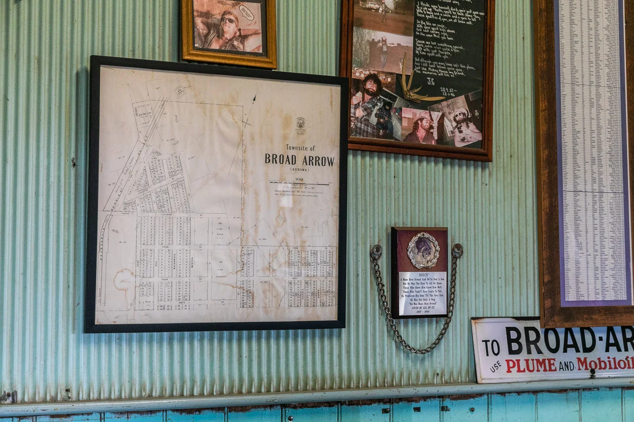 The old town map of Broad Arrow indicates it was a once thriving community during the WA goldfish
