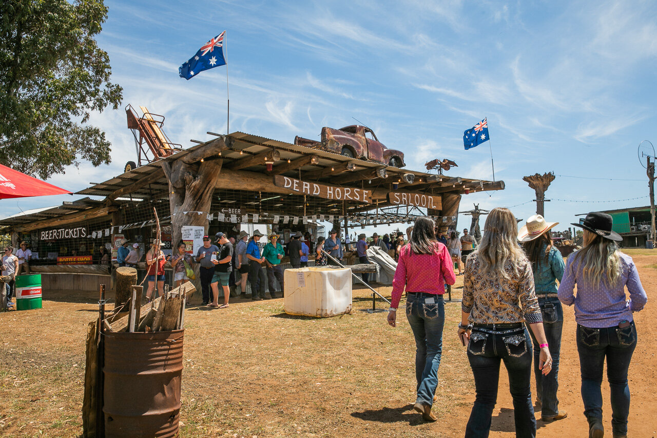 The Dead Horse Saloon is the place to quench your thirst at the Boyup Brook Rodeo