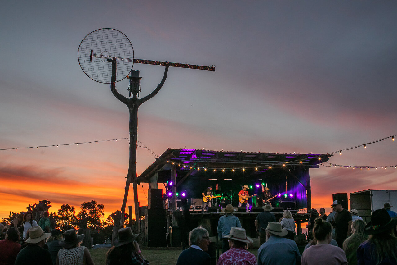 The sun goes down and the music starts up after  the 2019 Rodeo at Boyup Brook