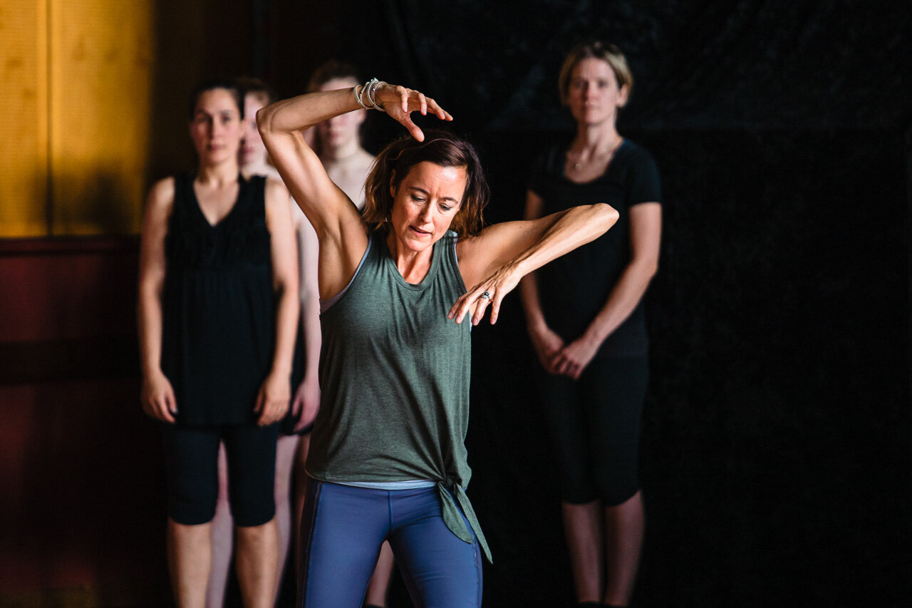 Holly Carter at rehearsal for Chorus, Annette Carmichael's latest community dance production 