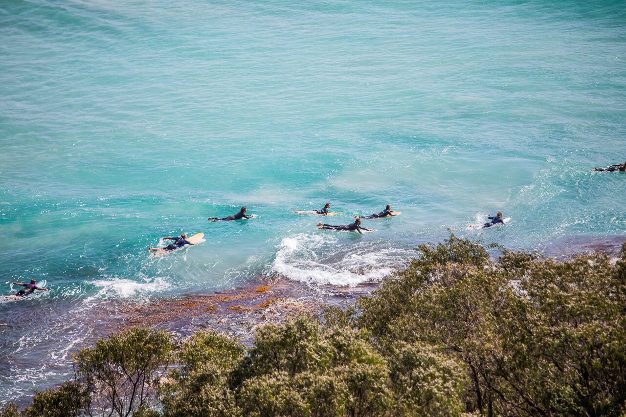 Around Australia surfers paddled out to show their feelings against Equinor frilling for oil in the Great Australian Bight.
