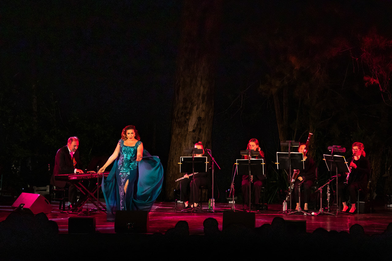 Soprano Naomi Johns at the Valley of the Giants, performing with the West Australian Opera