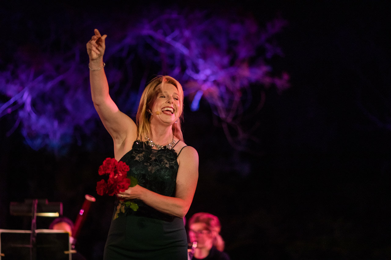 Fiona Campbell performs at the Valley of the Giants with the West Australian Opera