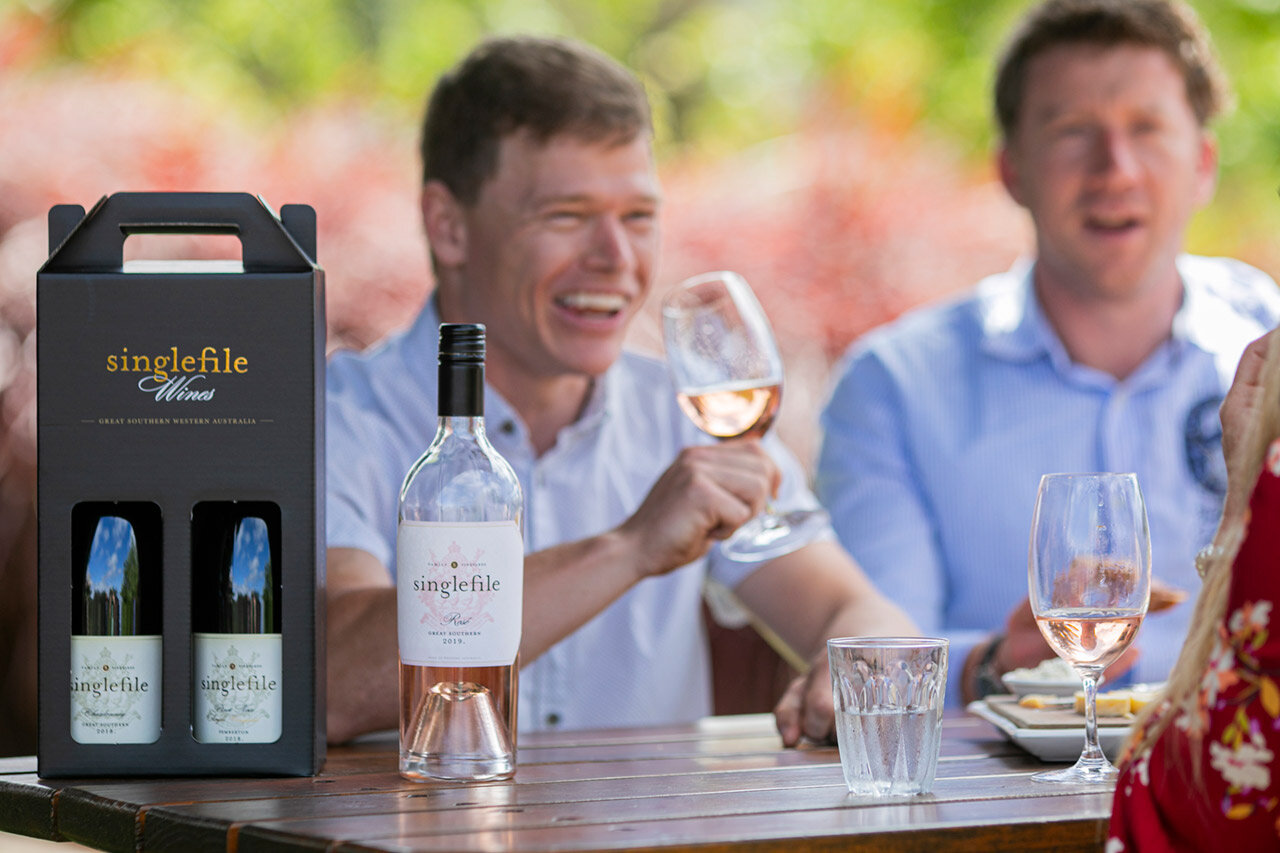 Enjoy an afternoon with friends at fine wine at Singlefile in Denmark, Western Australia