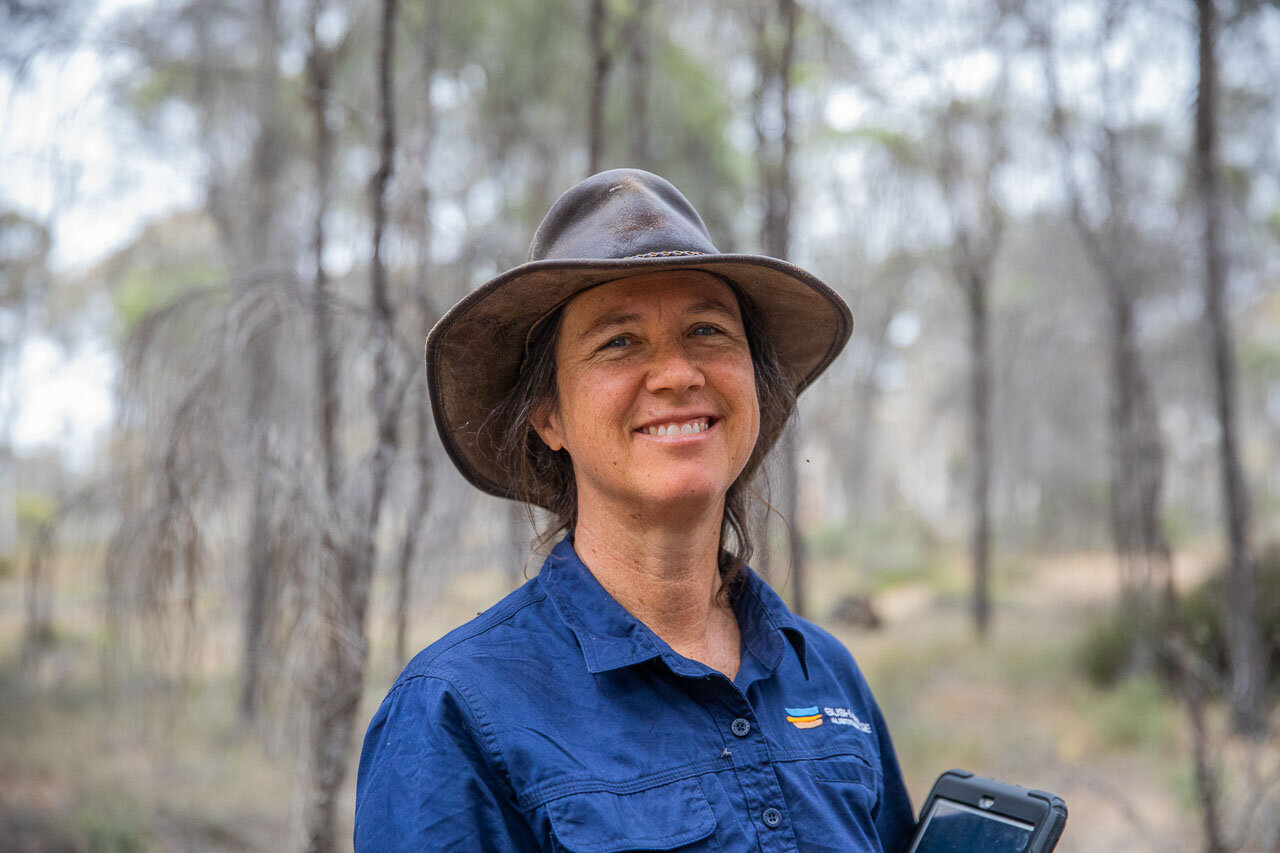 Ecologist Michelle working with Bush Heritage Australia to monitor the red-tailed phascogales in WA's Great Southern region
