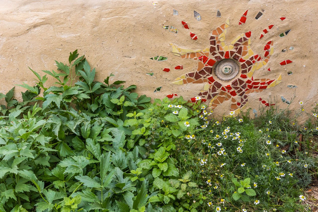 Mosaic and a vegetable garden