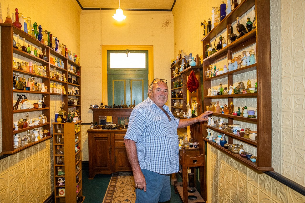 Terry Demasson's collection of found things fills every room of his Leonora house