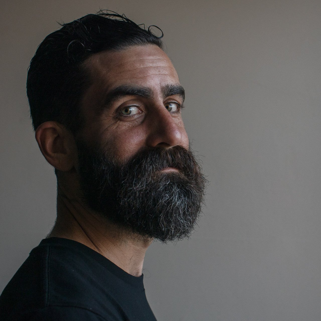 Portrait of Drew Goddard using window light