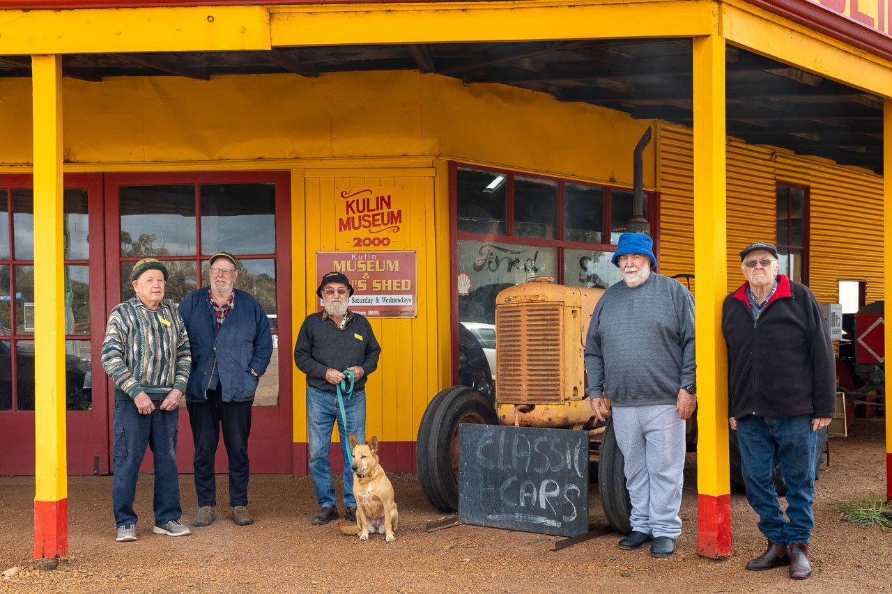 You can’t miss the Men’s Shed and Museum as you drive into Kulin - the brightly painted building on the corner mirrors the golden canola fields that surround the town. 