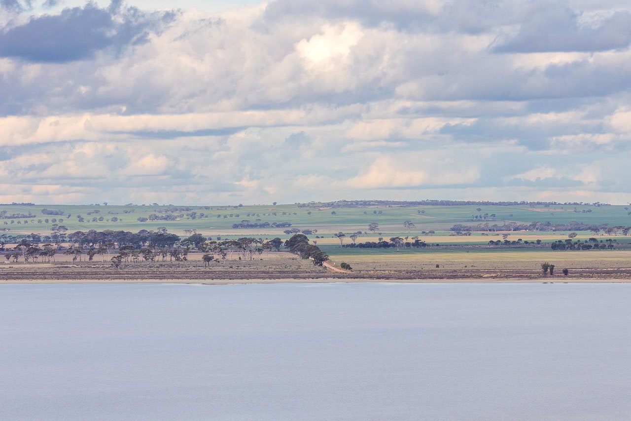 The view from Jilakin Rock in Kulin, in the Wheatbelt region of Western Australia