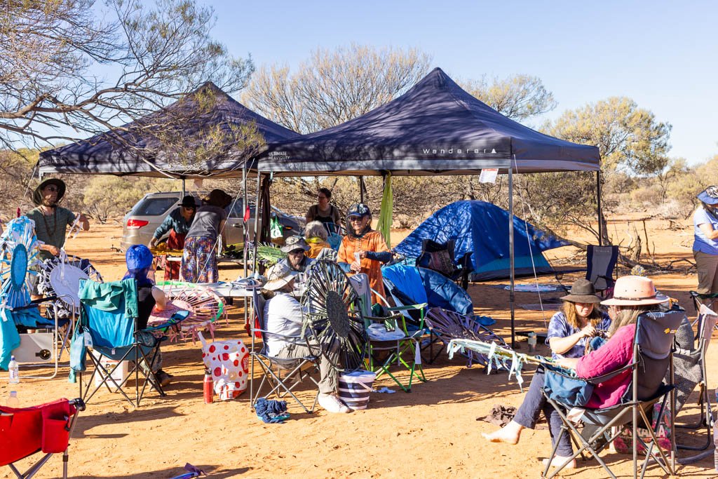 Come join us on country, sitting together in community, making rugs and yarning on a Reclaim the Void camp